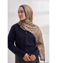 İTHAL VUAL MONOGRAM DESEN ŞAL -10151031 (Bej)