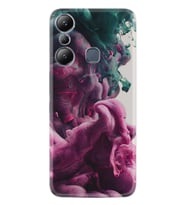 Infınix Hot 20i Kılıf Resimli Desenli Baskılı Silikon Pink Green Cloud 1306