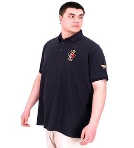 Mode XL Büyük Beden Erkek T-Shirt Pike Polo Yaka U25306 Lacivert