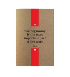 DEFFTER KRAFT QUOTES FROM THINKERS / PLATO KARTON KAPAK DİKİŞLİ NOKTALI A5 DEFTER 30 YP
