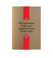 DEFFTER KRAFT QUOTES FROM THINKERS / PLATO KARTON KAPAK DİKİŞLİ NOKTALI A5 DEFTER 30 YP