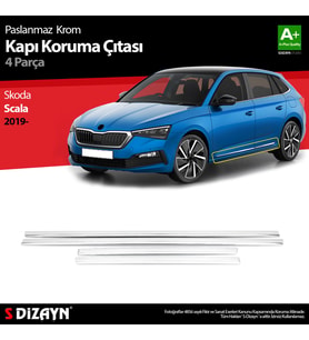 Skoda Scala Krom Kapı Koruma Çıtası 4 Prç. 2019-2023