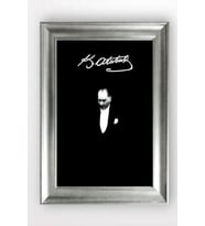 Gümüş Çerçeveli Atatürk Tablo a343