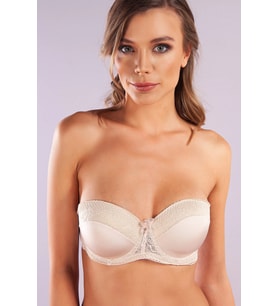 Golshan Gala Balconette Foam Cup Lace Bra, Ten Konforlu ve Şık Sütyen, Strapless