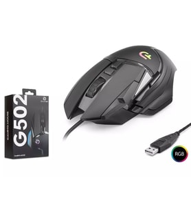 Nodar G502 Gaming Mouse Kablolu 7200 Dpi 6 Tuş Rgb Oyuncu Mouse Siyah