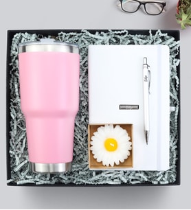 Termos & Kalem & Defter & Mum Hediye Seti