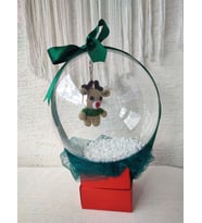 Büyülü Balon-Yılbaşı Erkek Geyik Amigurumi Anahtarlık Kutlama Doğum Günü Hediye Kutusu (Orman Yeşili)