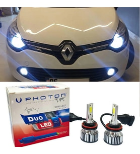 Renault Clio 4 Led Xenon Kısa Far Ampulü H7 Duo Yeni Seri Beyaz