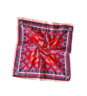%100 Pamuk Bandana Fular Saten Çanta Aksesuarı Özel Desen Bandana 45X50 Cm