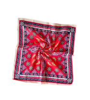 %100 Pamuk Bandana Fular Saten Çanta Aksesuarı Özel Desen Bandana 45X50 Cm