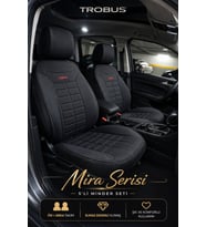 Renault Broadway 1997-2012 Uyumlu Mira Serisi Siyah 5'li Oto Koltuk Minderi