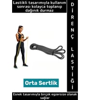Premium Fitness Squat Pilates Jimnastik Spor Aerobik Egzersiz Hafif Orta Sertlik Direnç Lastiği