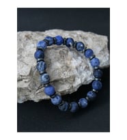 Unisex - Elegant > Mavi Mat Jade Padore Doğal Taş Bileklik  Handmade
