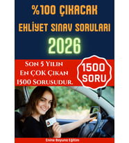%100 Yüzde Yüz Çıkacak Ehliyet Soruları-1500 Soru