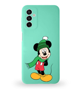Samsung Galaxy M13 Uyumlu Lansman Kılıf Altı Kapalı İçi Kadife  Mickey Mouse-G Tasarımlı  Kapak (Şeffaf)