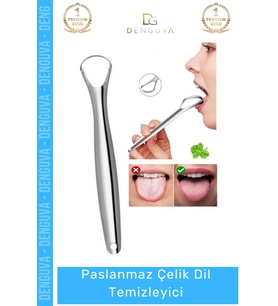 #DilTemizleyici Hijyenik Ergonomik Profesyonel Ağız Bakım Sıyırıcı Aparat Paslanmaz Çelik Dil Temizl