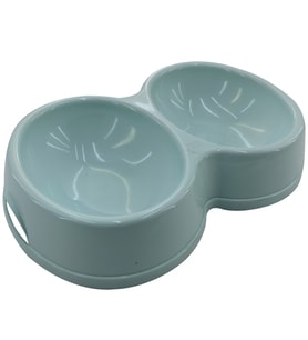 8566 Çiftli Kedi/Köpek Mama Kabı Su Yeşili