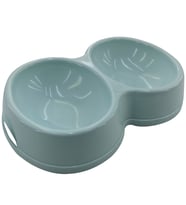8566 Çiftli Kedi/Köpek Mama Kabı Su Yeşili