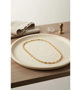 CM Yay Model Gold Renk 50 cm Kadın Kolye