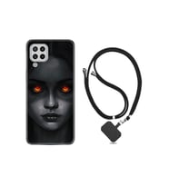 Samsung Galaxy A12 Kılıf Resimli Desenli Silikon Boyun Askılı Dark Woman 1887