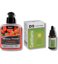 Caas Çilek Aromalı Isıtıcılı Masaj Yağı 100 Ml + Cantharis D9 Kadınlara Özel Damla