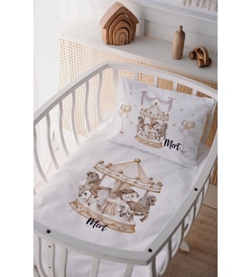 %100 Pamuk Saten Anne Yani Beşik Nevresim Takımı