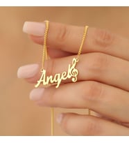 Kişiye Özel Şık Müzik Notası İsim Kolye 925K Gümüş (Gold)