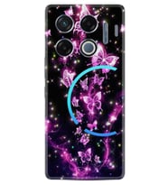 Infinix GT 20 Pro Kılıf Boutique Baskılı Resimli Pembe Neon Kelebekler Pcode -100