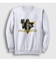 Presmono Unisex Beyaz Welcome Alice Cooper Sweatshirt 500522tt (Beyaz)