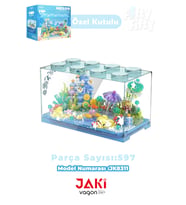 JAKİ Maker Pop Serisi Akvaryum 597 Parça Oyucak Yapım Seti -FFJK8311