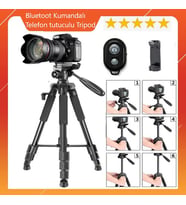 Cep Telefonları Için Bluetooth Kumandalı Ve Taşıma Çantalı 175cm Tripot Profesyonel 175cm Tripod