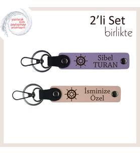Arkadaşınıza Uygun, Şık ve Kullanışlı Gemi Temalı Deri Set, Mor Menekşe-Yavru Ağzı