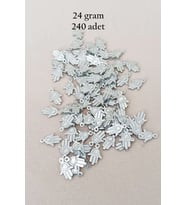 Oya Abiye Bileklik Kolye Pleksi Metalik Plastik Pul Gümüş Renk 24 gram 240 adet - BNC586