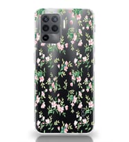 Oppo Reno 5 Lite Uyumlu Çiçek Desenli Şeffaf Telefon Kılıfı