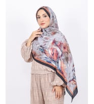Luissa Bambu Kraş Şal Pastel Desen Siyah