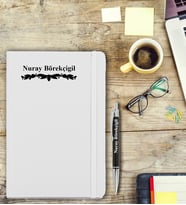 İsme Özel  Desen Baskılı Defter ve Kalem