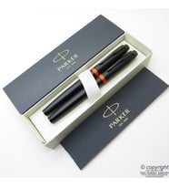 Parker IM Professional BT Turuncu Dolma Kalem + Roller Kalem Set  Parker Kalem  İsme Özel Kalem  Hediyelik Kalem