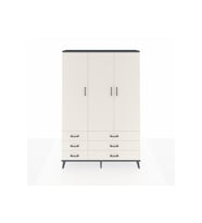 Arges Gardrop 5 Raflı 6 Çekmeceli Tek Askılı 132x30x195 Antrasit-Aytaşı