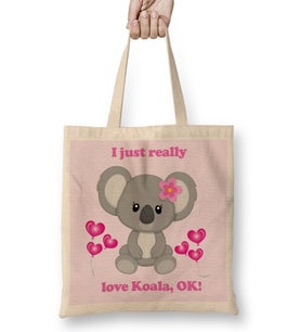 I Love Koala Bez Çanta Uzun Saplı
