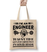 Trust Me I Am An Engineer 02 Bez Çanta Uzun Saplı