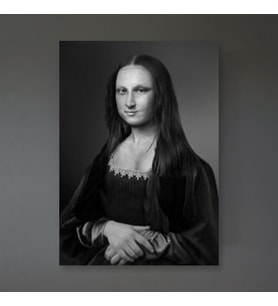 Mona Lisa Real Photo B&W