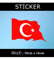 dalgalanan türk bayrak etiket sticker - 2 adet çıkartma araba motosiklet kask atv tablet pc buzdolabı otomobil bilgisayar uyumlu