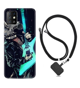 INFINIX Hot 8 9 10 11S Hot 10 Play 10T Kılıf Boyun Askılı Silikon Dog Guitar 1789