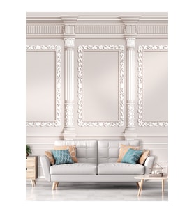 Dreamwall Çerçeve Desenli Isı Ve Ses Yalıtımlı Sağlıklı Tekstil Duvar Kağıdı (Çok Renkli)