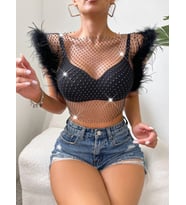 Pilelistore CROP ELBİSE  TÜYLÜ.