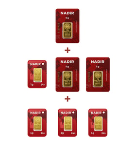 Nadir Gold 24 Ayar 19 Gram Külçe Altın (3 Adet 5 Gram Külçe Altın + 4 Adet 1 Gram Külçe Altın )