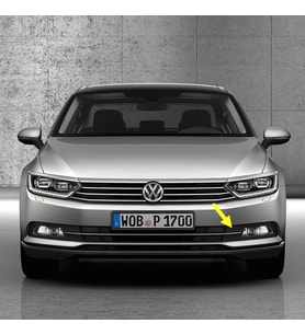 VW Passat B8 2015-2019 Ön Tampon Sol Sis Farı Kapağı Krom 3G0854661A