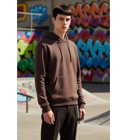 Erkek Kapüşonlu Standart Kol Regular Kalıp Slogan Desenli Sweatshirt Fonksiyonel Dayanıklı