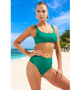 Tasarım Bikini Takımı Özel Ergonomik Kesim Su Sporları İçin Şık Detaylı Hızlı Kuruyan