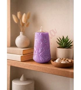 Mumelia Candles Monokrom Kumul - Doğal Soya Dekoratif Mum - Mor